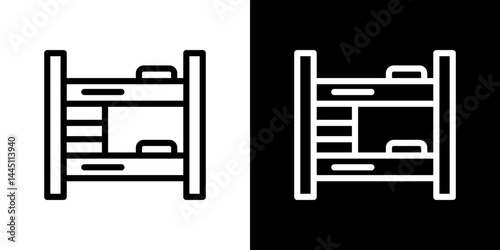 Bunk bed icon vector, illustration logo template in trendy style