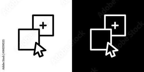 Drag and drop icon vector, illustration logo template in trendy style