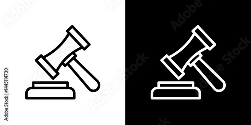 Gavel icon vector, illustration logo template in trendy style
