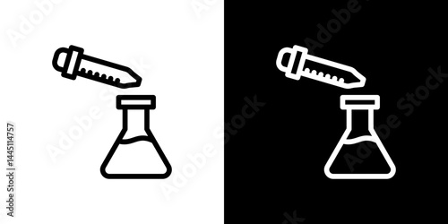 Chemical test icon vector, illustration logo template in trendy style