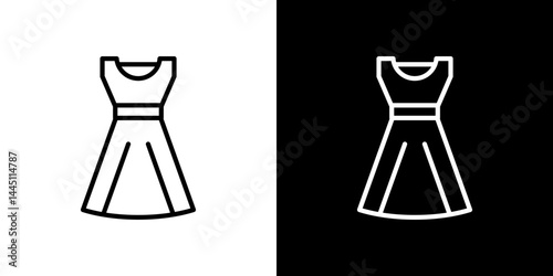 Dress icon vector, illustration logo template in trendy style