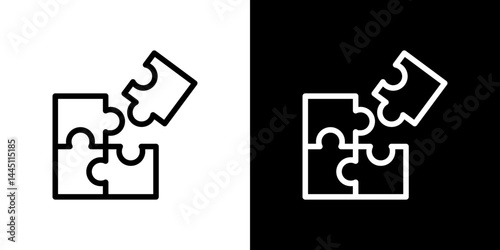 Puzzle icon vector, illustration logo template in trendy style