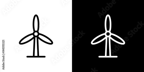 Eolic energy icon vector, illustration logo template in trendy style