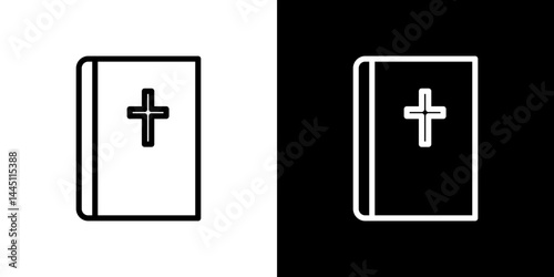 Bible icon vector, illustration logo template in trendy style