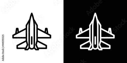 Military aircraft icon vector, illustration logo template in trendy style