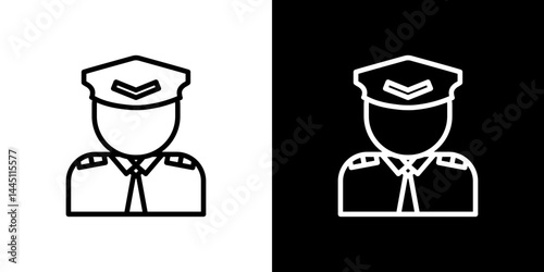 User pilot icon vector, illustration logo template in trendy style