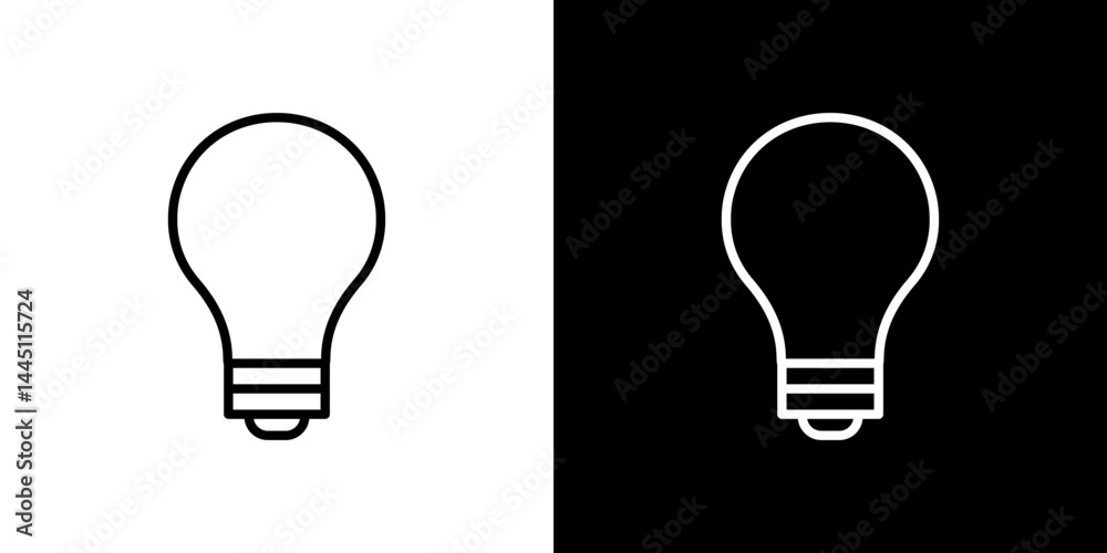 Light bulb icon vector, illustration logo template in trendy style