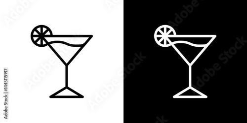 Citrus Glass icon vector, illustration logo template in trendy style