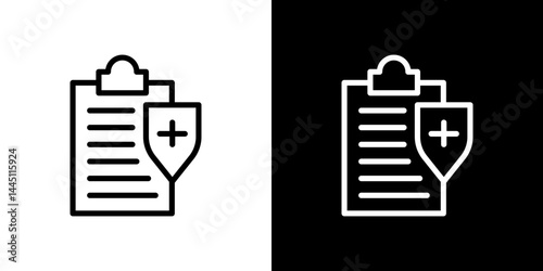 Insurance policy icon vector, illustration logo template in trendy style