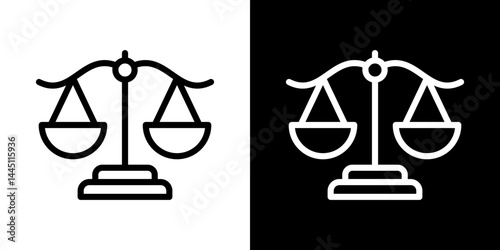 Scales icon vector, illustration logo template in trendy style