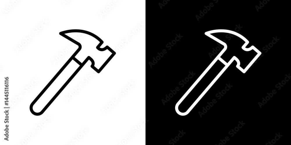 Hammer icon vector, illustration logo template in trendy style Hammer icon vector, illustration logo template in trendy style