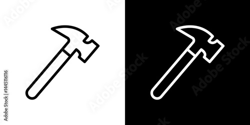 Hammer icon vector, illustration logo template in trendy style
