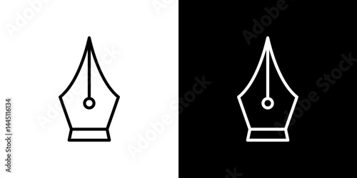 Pen nib icon vector, illustration logo template in trendy style