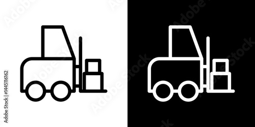 Forklift icon vector, illustration logo template in trendy style
