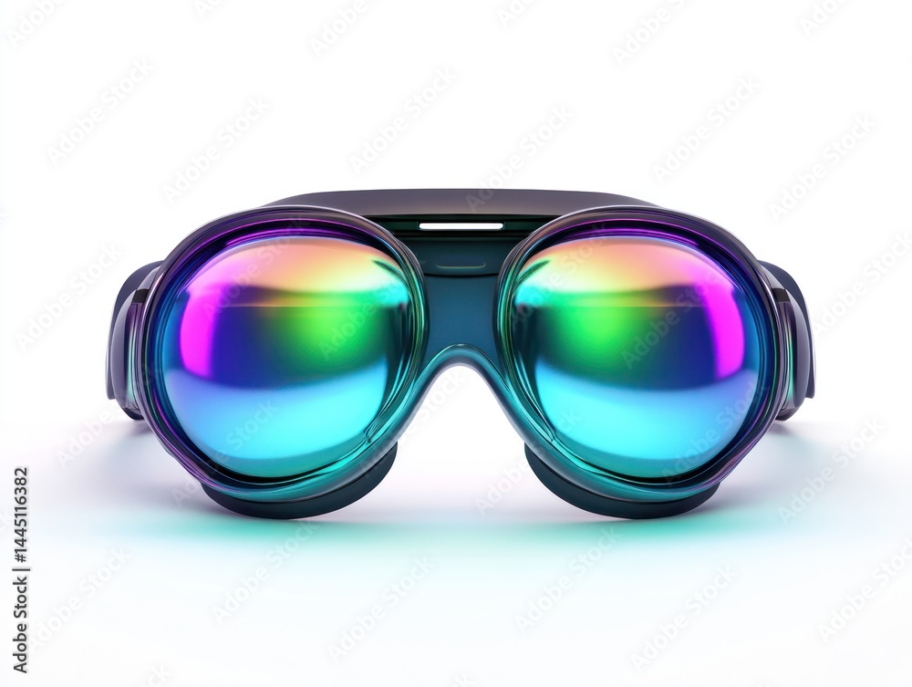 stylish futuristic design of a VR glasses isolated on white background