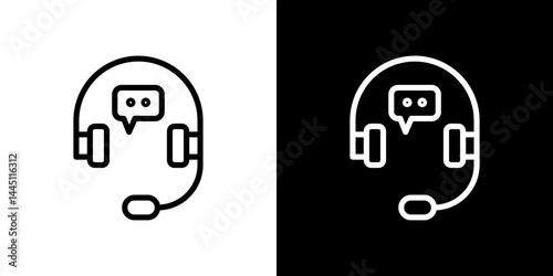 Customer service icon vector, illustration logo template in trendy style
