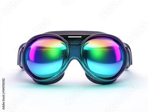 stylish futuristic design of a VR glasses isolated on white background