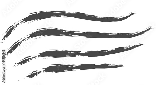 set of hand drawn vector illustration of brushes