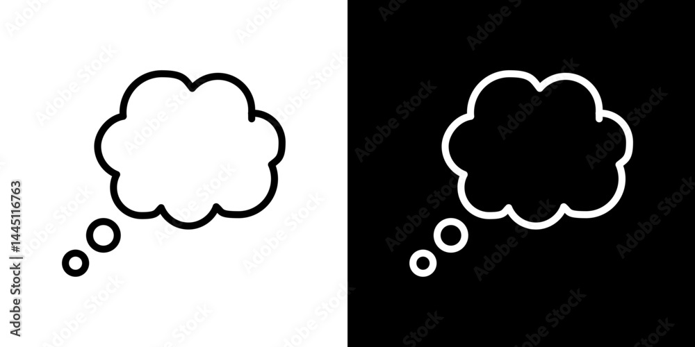 Thought bubble icon vector, illustration logo template in trendy style