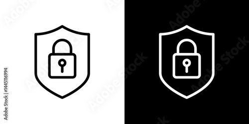 Security lock icon vector, illustration logo template in trendy style