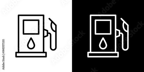 Gas station icon vector, illustration logo template in trendy style