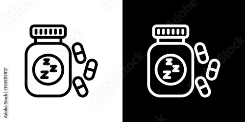 Sleeping pills icon vector, illustration logo template in trendy style