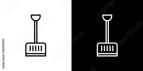 Snow shovel icon vector, illustration logo template in trendy style