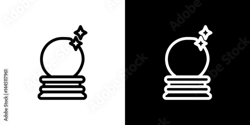 Crystal ball icon vector, illustration logo template in trendy style