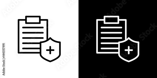 Medical insurance icon vector, illustration logo template in trendy style