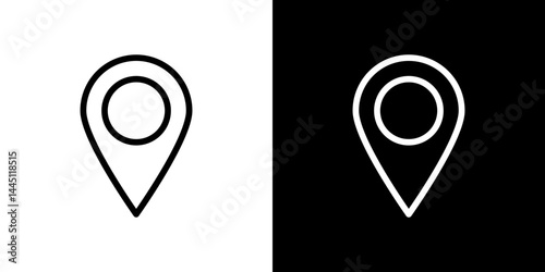 Navigation pin icon vector, illustration logo template in trendy style