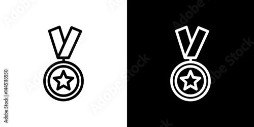 Sports medal icon vector, illustration logo template in trendy style