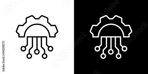 Digital transformation icon vector, illustration logo template in trendy style