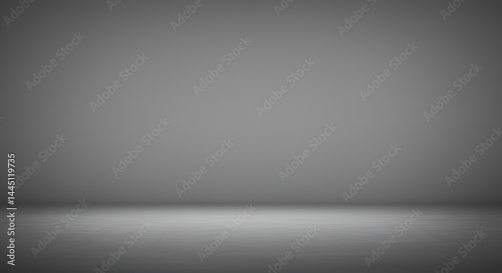 Empty, gray studio backdrop with subtle lighting gradients. A neutral, versatile background for product photography Empty, gray studio backdrop with subtle lighting gradients. A neutral, versatile background for product photography