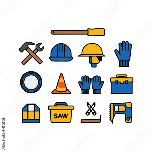 set of tools for construction