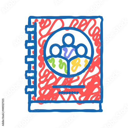 company statute for employees icon doodle illustration