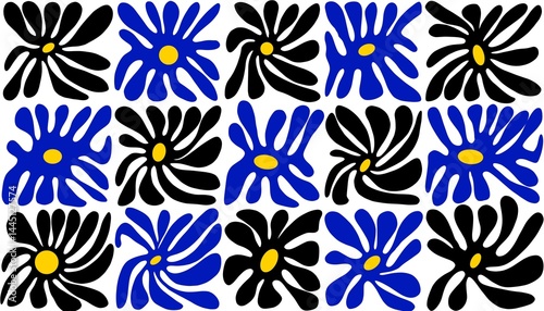 Abstract background. The shape of the flower petals appears to be swirling, full of energy and movement, giving a fresh and lively feeling.