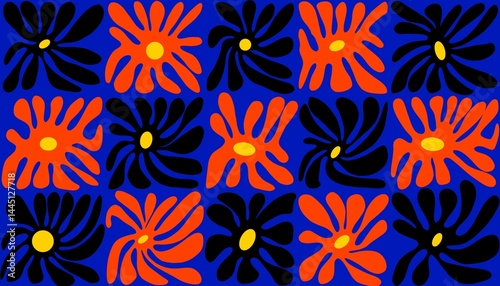 Abstract background. The shape of the flower petals appears to be swirling, full of energy and movement, giving a fresh and lively feeling.
