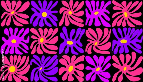 Abstract background. The shape of the flower petals appears to be swirling, full of energy and movement, giving a fresh and lively feeling.