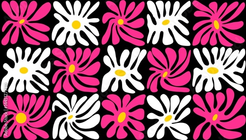Abstract background. The shape of the flower petals appears to be swirling, full of energy and movement, giving a fresh and lively feeling.