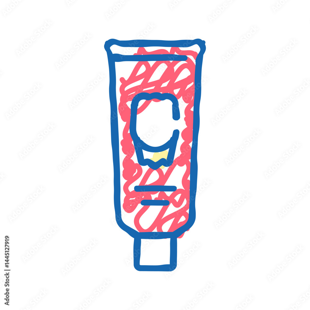 toothpaste tube icon doodle illustration toothpaste tube icon doodle illustration