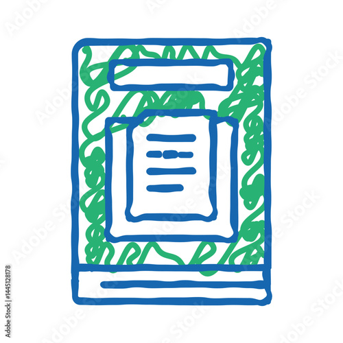 nonfiction genre icon doodle illustration