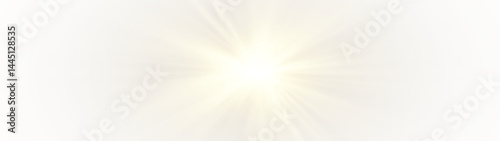 Golden Glow Effect – Festive Sunlight Flare with Sparkle, Starburst, Glitter Ray, Shining Beam