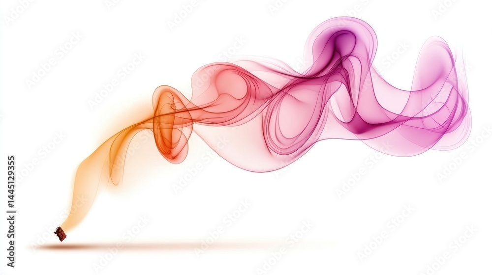 Fototapeta premium Abstract smoke swirls in vibrant colors
