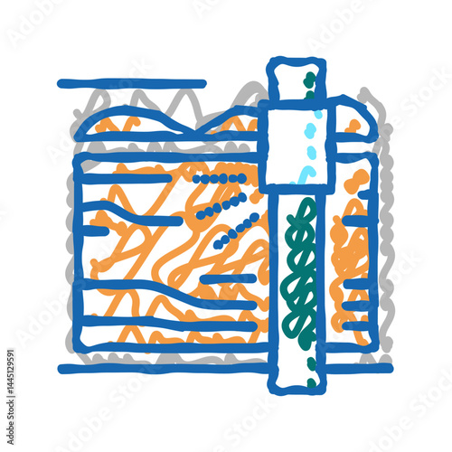 sawmill machine icon doodle illustration