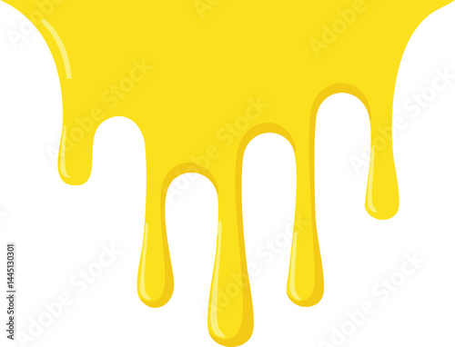 vector illustration of a yellow paint drip