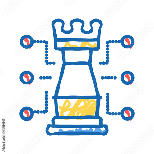 chess tour characteristic icon doodle illustration