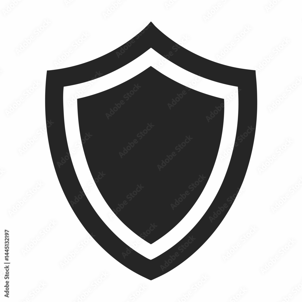 Security Shield icon on white background Security Shield icon on white background
