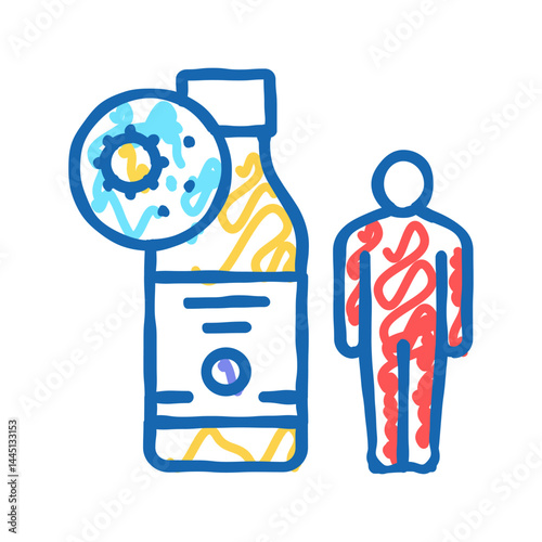 syrup health treatment icon doodle illustration