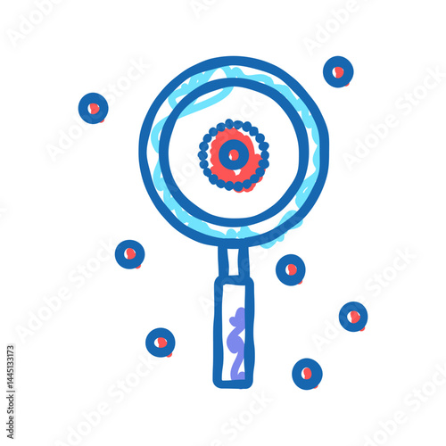 virus research icon doodle illustration