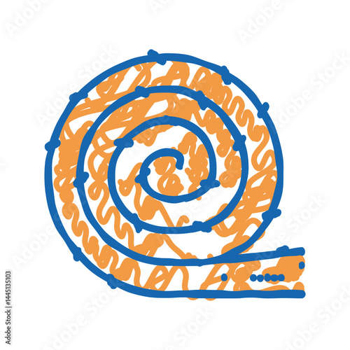 insulation building material roll icon doodle illustration
